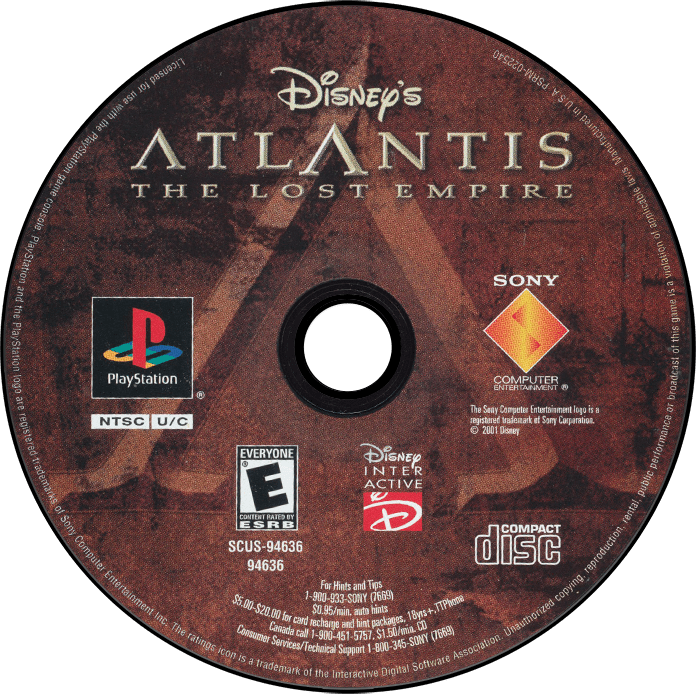 Atlantis The Lost Empire media 6 for Playstation